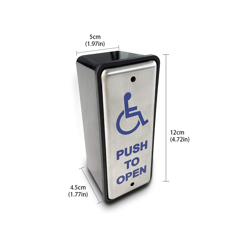 Olideauto Commercial Handicap Door Opener Swing Door for The Disabled with Wired Narrow Rectangle Handicap Push Buttons Olide-515