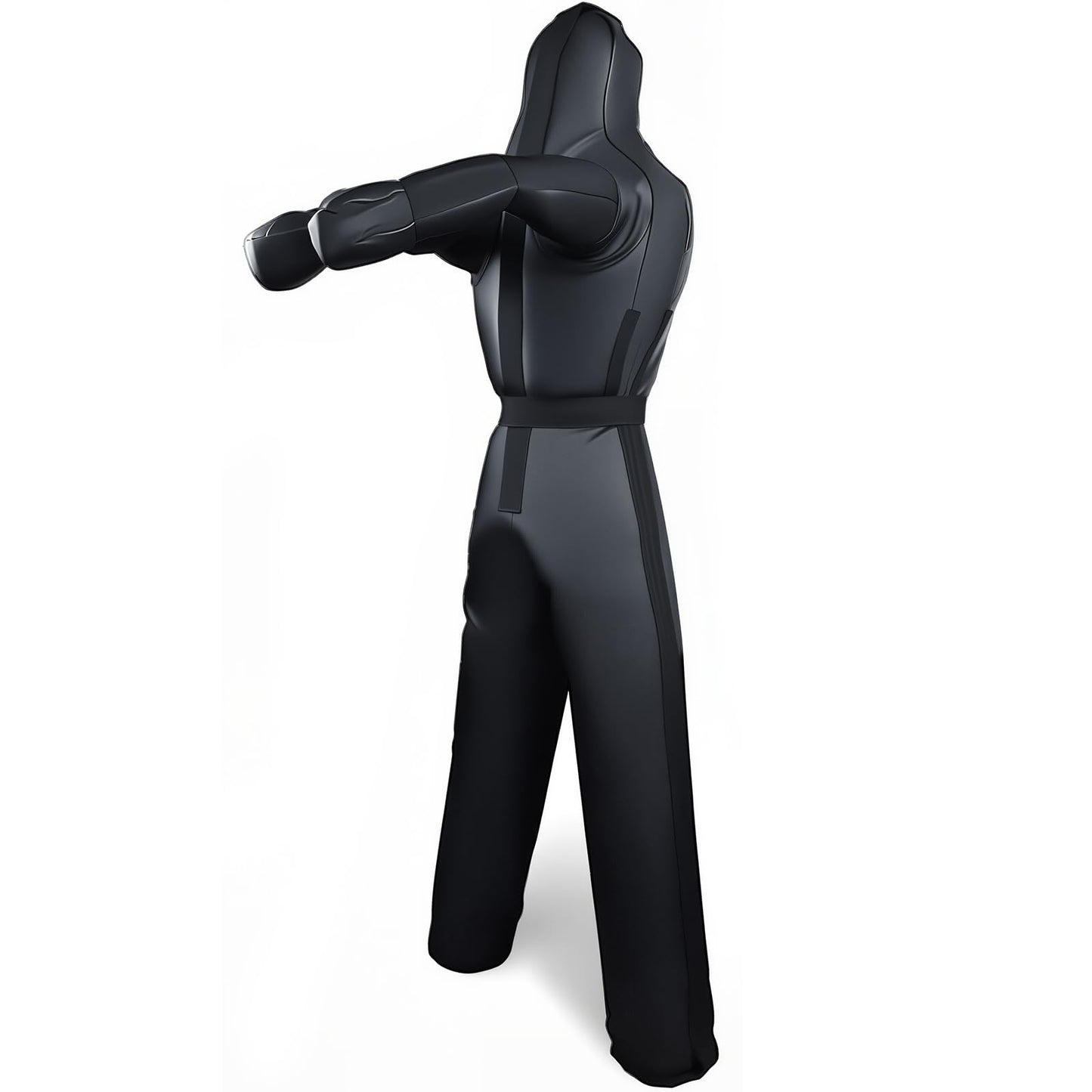 6FT Wrestling Dummy Grappling Dummy, Unfilled Hollow Design, Anti Burst Black Space Leather, MMA BJJ Training Equipment for Adults, Heavy Duty Martial Arts Practice Partner