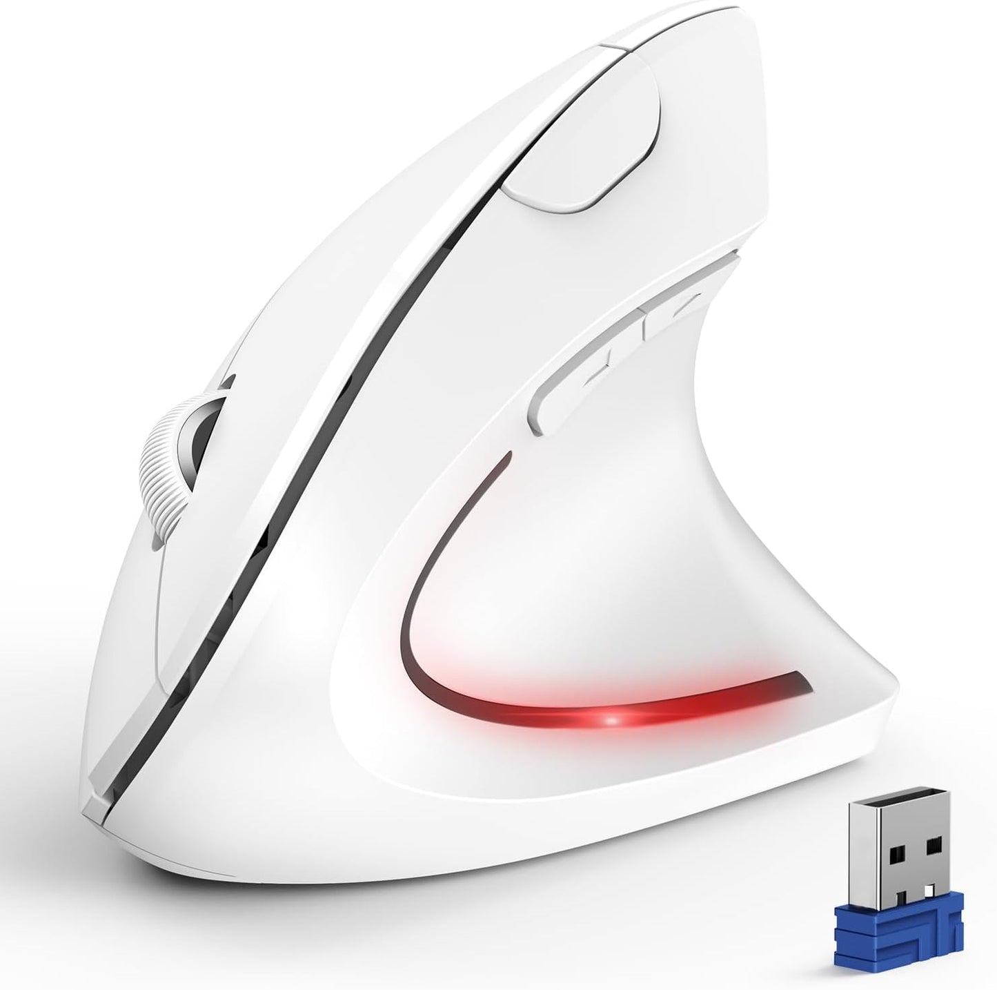 TECKNET 4800 6 2.4GHz 12 6 Ergonomic Mouse, Wireless Bluetooth Vertical Mouse, DPI Optical Tracking, Adjustable DPI