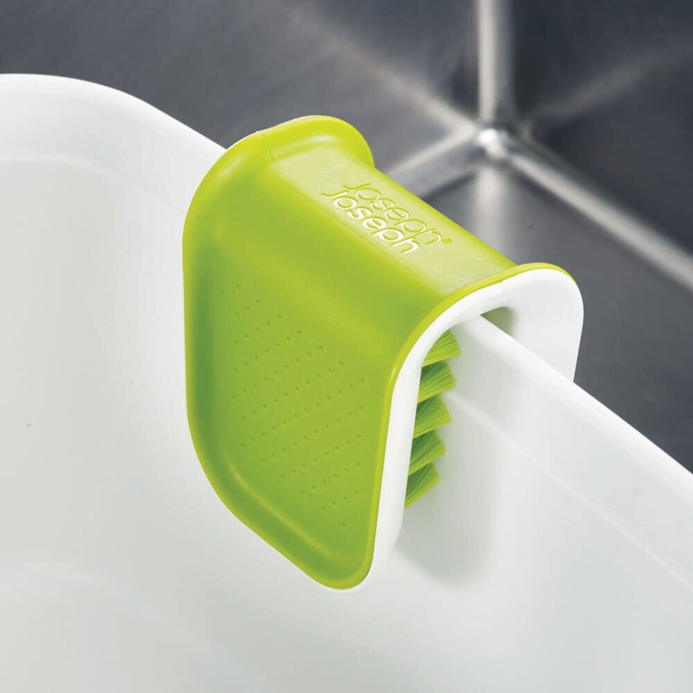 Joseph Joseph 85105 BladeBrush Knife and Cutlery Cleaner Brush Bristle Scrub Kitchen Washing Non-Slip, Green