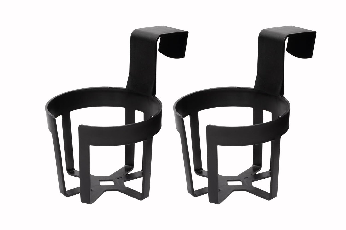 Custom Accessories Large Plastic Cup & Beverage Holder, Black, 44oz (3.5L), Pack of 2