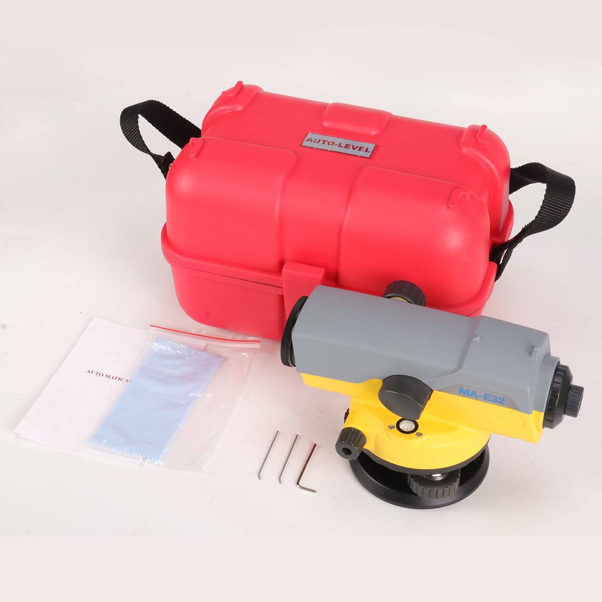 Mountlaser Automatic Transit Level 32X Optical Level Kit with Self- Leveling Magnetic Dampened Compensator and Transport Lock for Builders & Contractors | Excellent Accuracy | Water-resistant