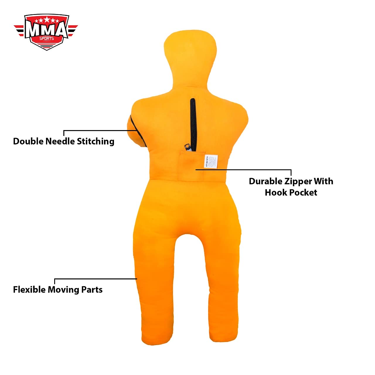 MMA Sports Brazilian Jiu Jitsu Judo Karate Throwing Boxing Dummy - 36-41 Inch Orange Grappling Dummy for Kids