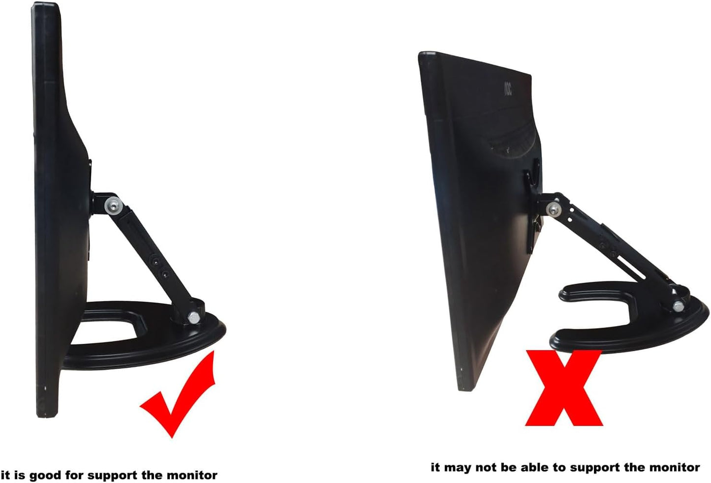 Seaigle 10-27 Inch 18 lbs, 75x75 100x100 mm TV Monitor Stand for Screens, Free Standing Desk Mount with Tilt