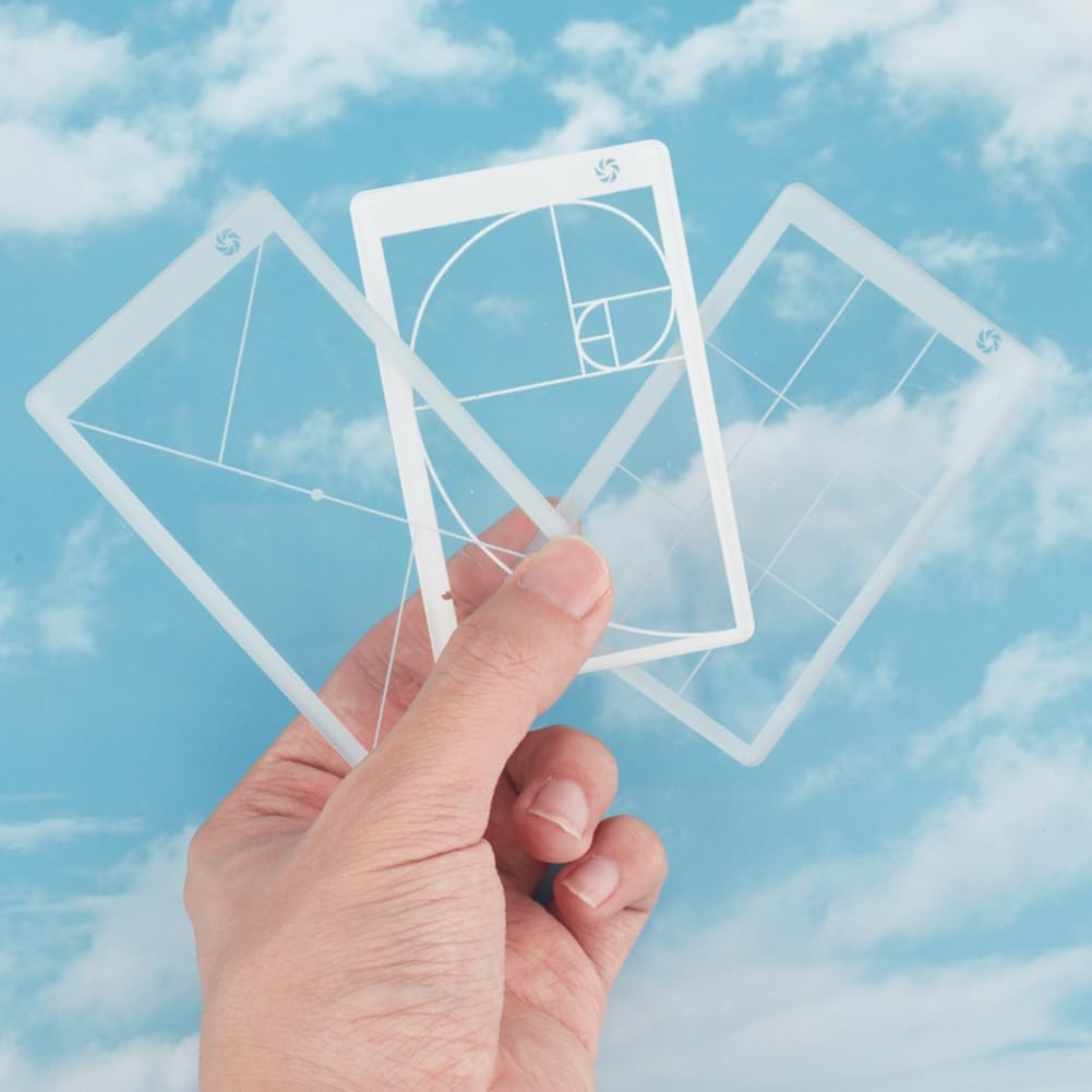 3pcs 3 Golden Ratio View Finder Styles Photo Composition Tool Fibonacci Viewer Photography Artist Viewfinder Rule