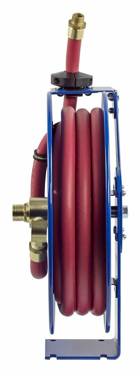 Coxreels SHF-N-525 Retractable Fuel Hose Reel, SH Fuel Series - 3/4” x 25’, 300 PSI - Easy-Maintenance with Brass Swivel and Multi-Position Mount Arm, Heavy-Duty Steel Construction, Made in the USA