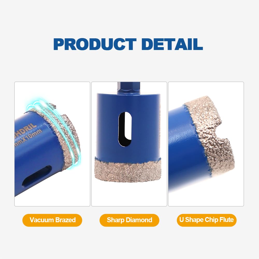 HIGHDRIL 13Pcs Diamond Hole Saw Kit and HIGHDRIL Diamond Hole Saw Kit