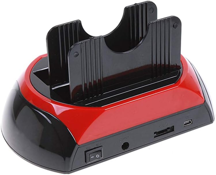 Karlak 2.5/3.5 inch Multifunctional Hard Disk Base IDE/SATA Mobile Hard Disk Base Dual-bay HDD Docking Station US Plug
