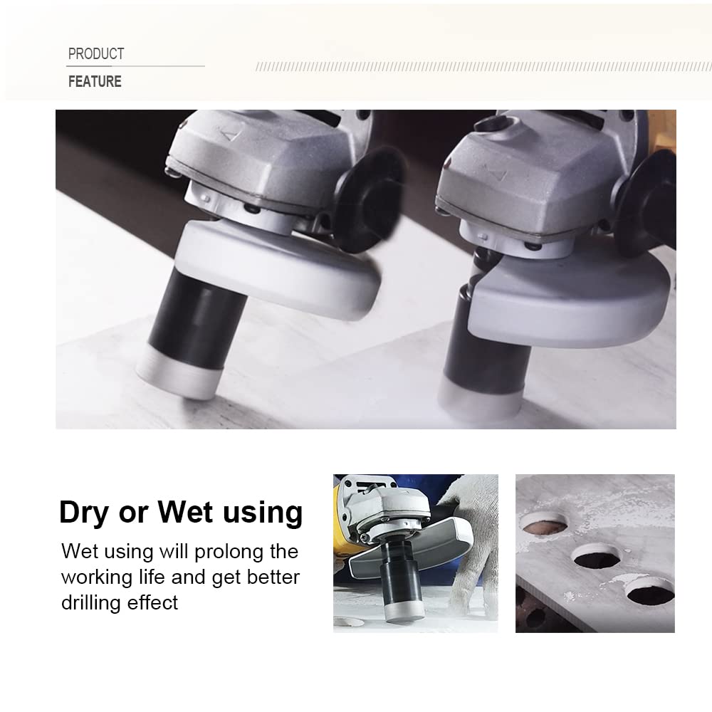 SHDIATOOL Diamond Drill Core Bits Set for Porcelain Hole Saw Cutter for Tile Marble Ceramic Granite