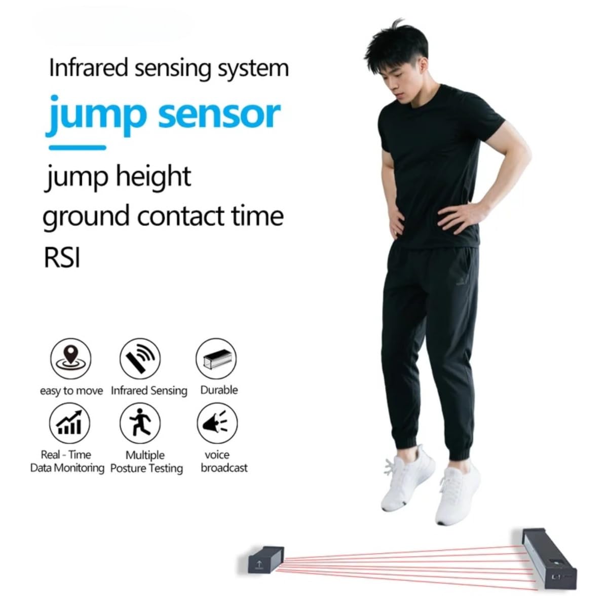 Lubeby Smart Jump Sensor Light Blanket Tester Real time Data Monitoring Force RSI Ground Contact Time Measurement Jumping Device