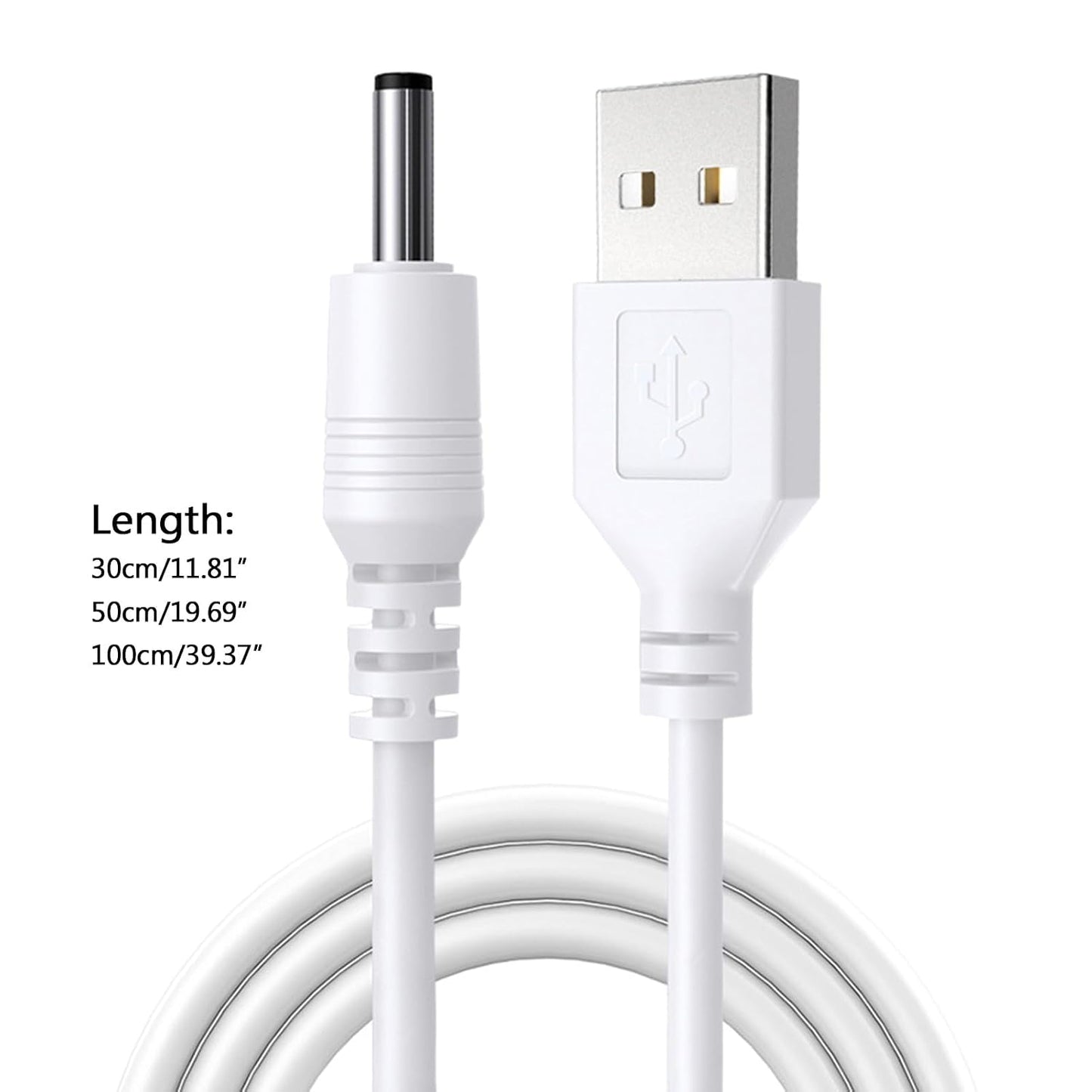 generic 3.5 1.35mm Straight Power Connector Adapter X Plug to USB Power Cable for Table Lamp