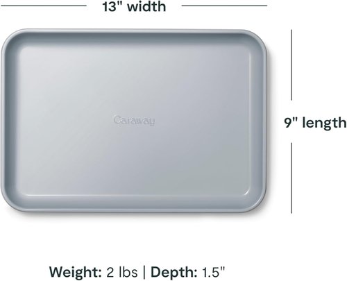 Caraway Nonstick Ceramic Baking Sheet Duo (9x13”) - Non-Toxic & Oven Safe - Mini Sheet Pan in Navy