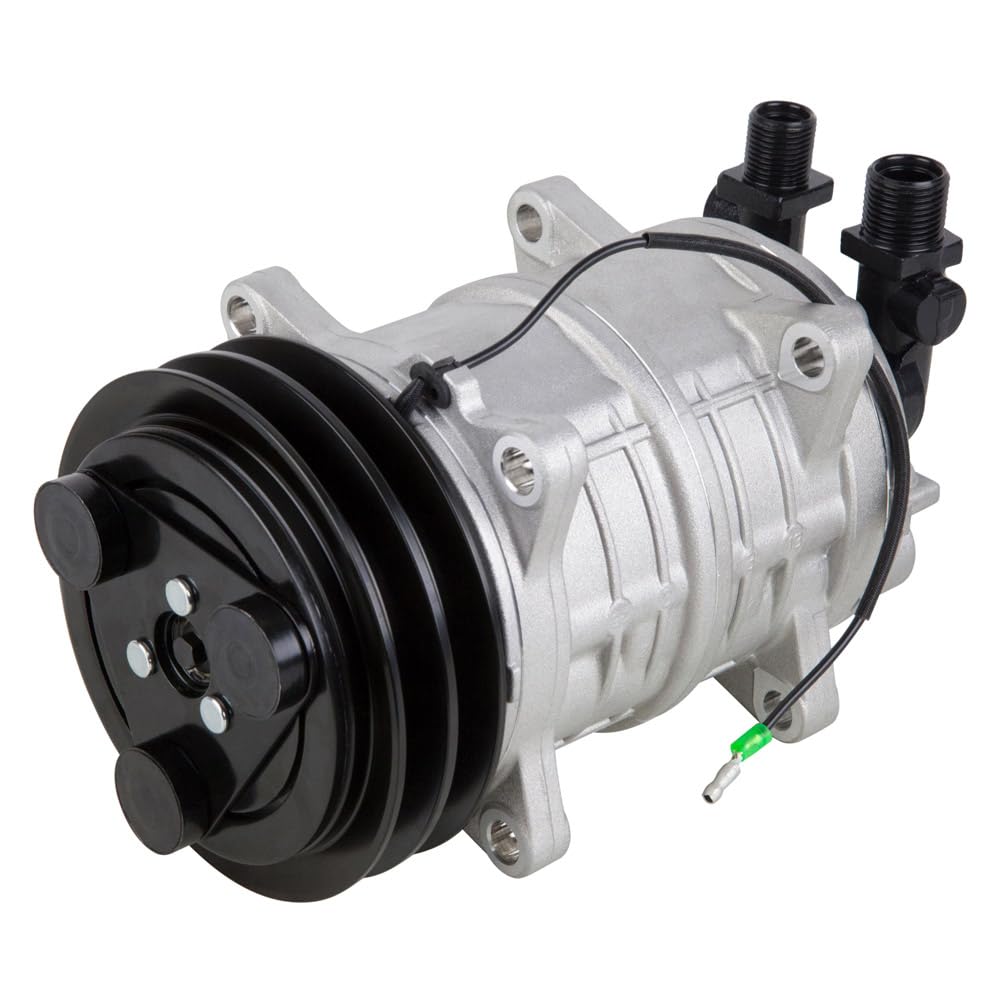 AC Compressor & 135mm Double V-Belt A/C Clutch Replaces Diesel Kiki TM-15 HD 488-45011 Tama Seltec Zexel Valeo - BuyAutoParts 60-02285NA NEW