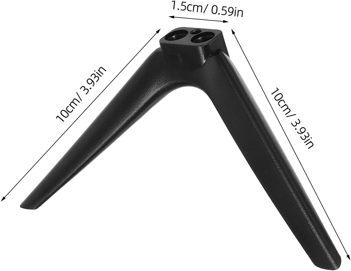 MOBUTOFU 15mm No-Drill Television Stand Mount Base with Dual-Hole Plastic Feet, Stable Tabletop Support for Monitors