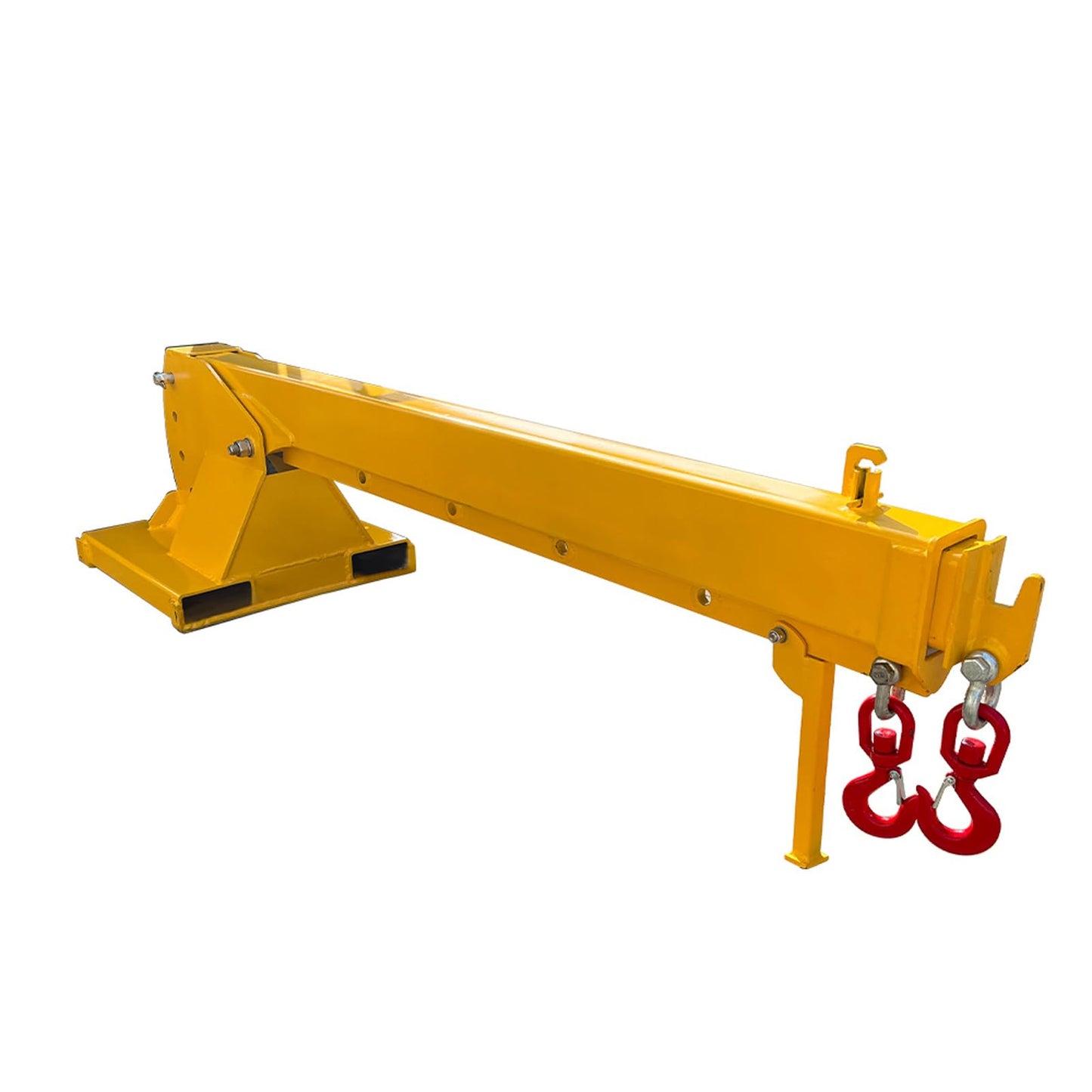 TECHTONGDA 2T/4400LB Forklift Jib Boom Crane Attachment with 0-75 Adjustable Tilt Angle, Two Swivel Hooks, Forklift Mobile Crane, Manual Telescoping Boom 7-12ft for Warehouse & Factories