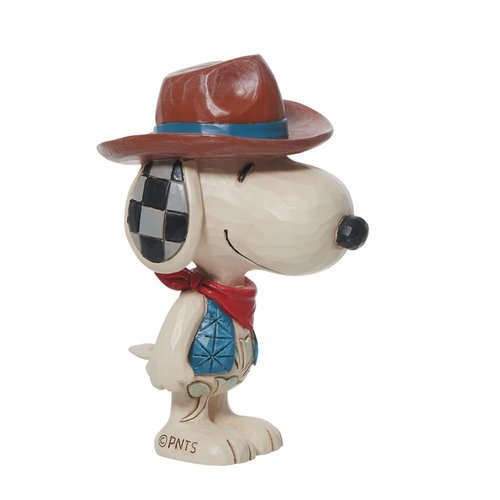 Enesco Peanuts by Jim Shore Snoopy Cowboy Miniature Figurine, 3.44 Inch, Multicolor