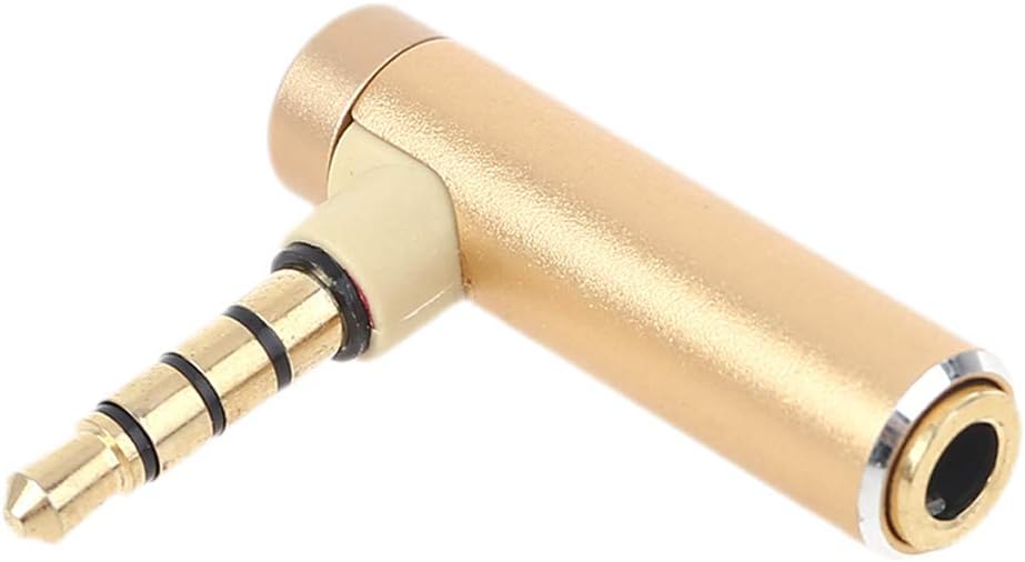 ZSYTF 90 4 3.5mm MP3 Metal Degree L Poles Male To Female AUX Headphone Adapter Connector For Mobile Phone Tablet Player