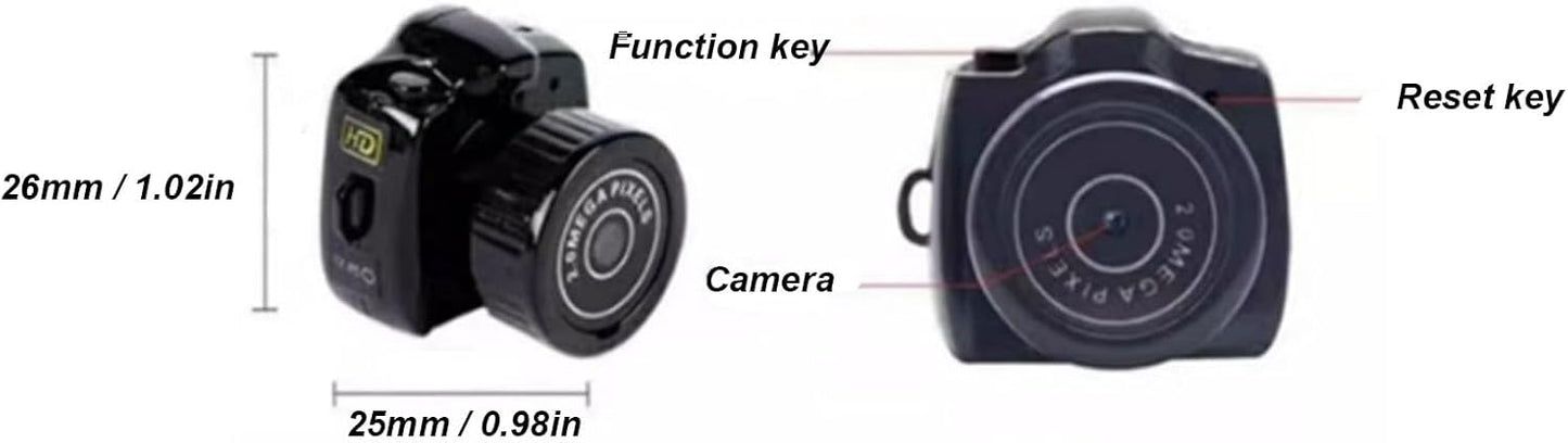 Marhynchus 0.98in Micro Mini DV DVR Camera High Definition Portable Camcorder Video Recording Cam