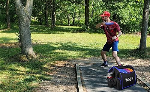 Disc Golf Set with Bag - 12 PCS Flying Disc Golf Discs for Beginner with Putter, Midrange, Driver | Portable Disc Golf Backpack Holds 28+ Discs Free Stand Bag Design for Convenient Use