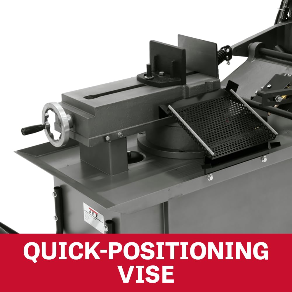 JET 7" x 10-1/2" Metal Cutting Mitering Horizontal/Vertical Band Saw, 1 HP, 115/230V 1Ph (HVBS-710S)