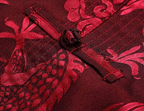 wecotton Tang Suit Men Hanfu Chinese Traditional Clothes Kung Fu Shirt Uniform Long Sleeved Coat Tops and Pants