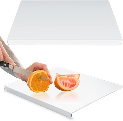 AZM Displays Clear Cutting Board - Non-Slip Design | 24" Wide x 18" Long for Kitchen Use