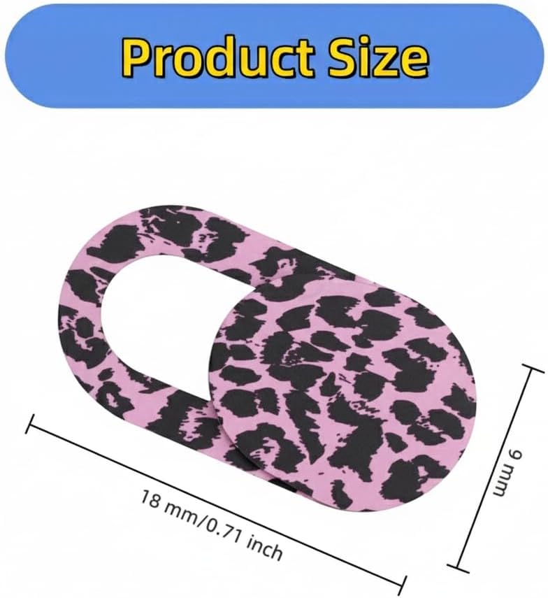 Generic 6Pcs Webcam Covers Slide Leopard Print for iPad Tablet Laptop Blocker Camer Cover Privacy Protection Stickers