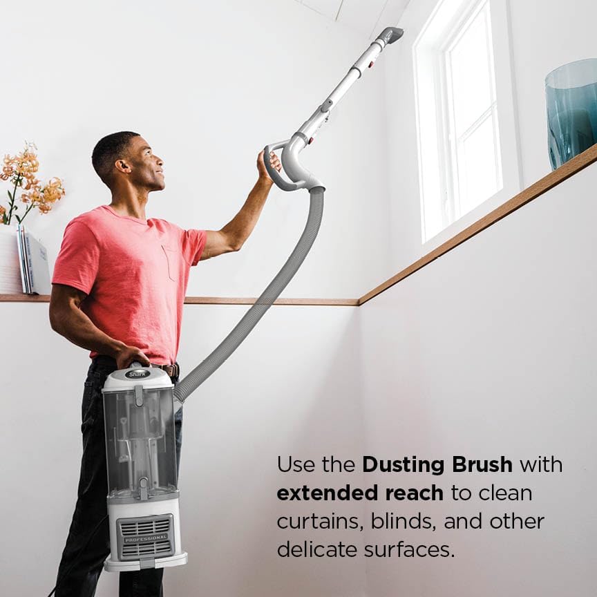 Shark Navigator Lift-Away Upright Vacuum Cleaner - Pet Hair HEPA Filter | Swivel Steering | White/Silver | NV356E