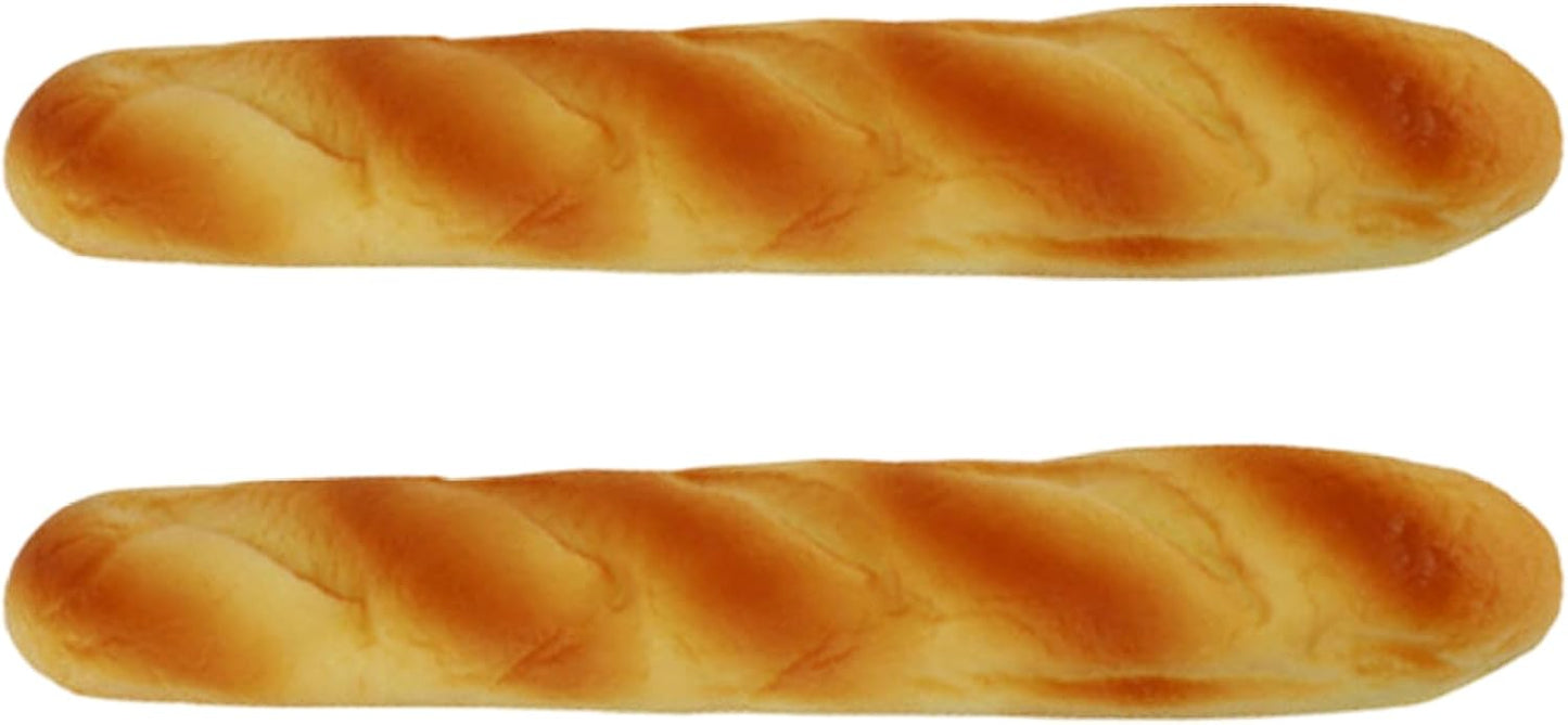 HDBHSBE 2PCS 13.8x2.4in French Bread Bread, PU Realistic Long Artificial, Bake for Display, Photography Props, Bakery