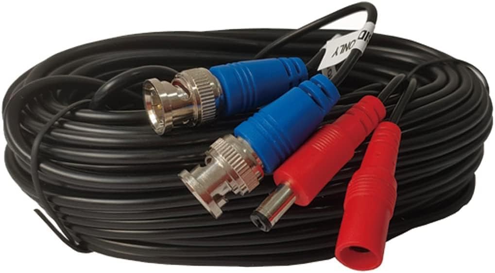 Yuarisx 4 Pack 50ft All-in-One Video Power Cables, Security Camera Cable BNC Extension Surveillance Wire Cord for CCTV