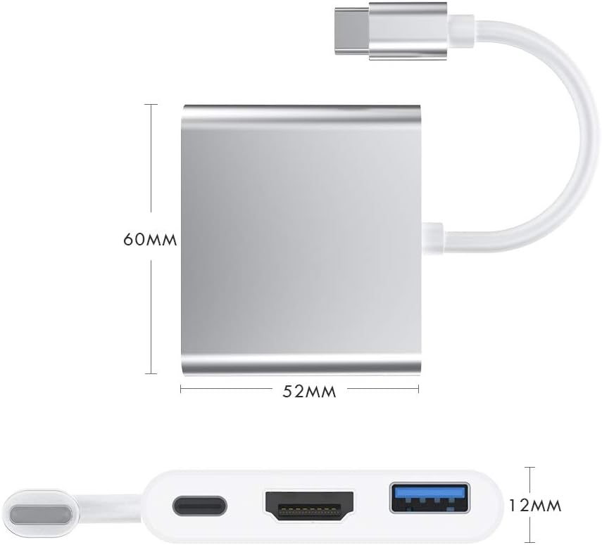 NAGFAK 3.1 4K 3.0 2015/16/17/18 USB C to HDMI Multiport Adapter USB to HDMI Video Converter/USB hub Port PD Quick