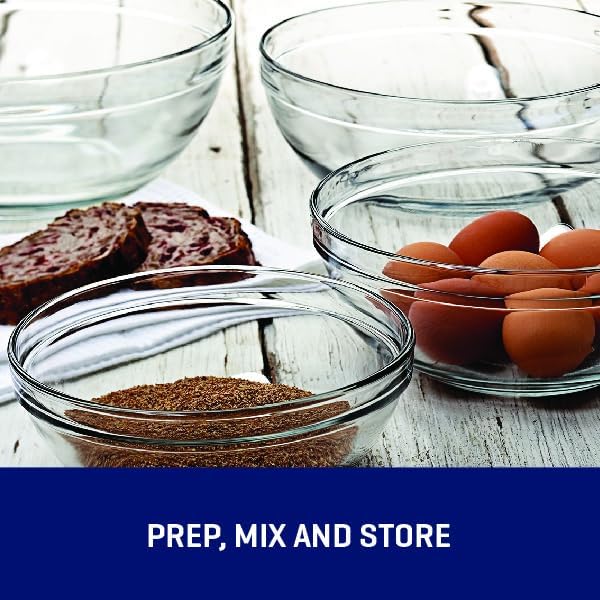 Anchor Hocking 10-Piece Mixing Bowl Set - Nesting Serving & Mixing Bowls in Various Sizes (1 oz to 3.5 Qt)