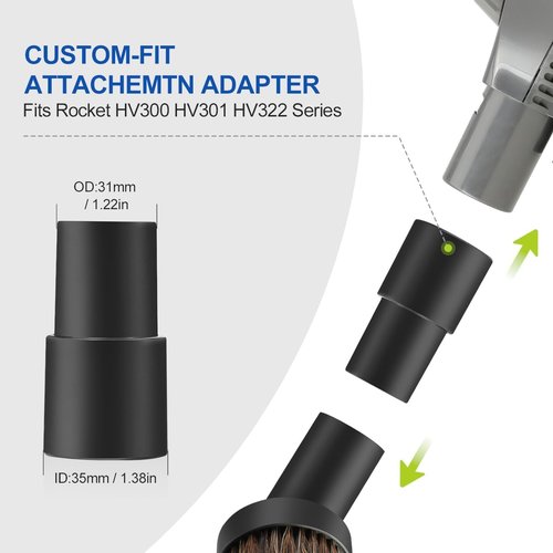 LANMU Vacuum Attachments - 1 1/4 Inch (32mm) Kit for Shark Navigator & Rocket Vacuums | Home & Car Cleaning