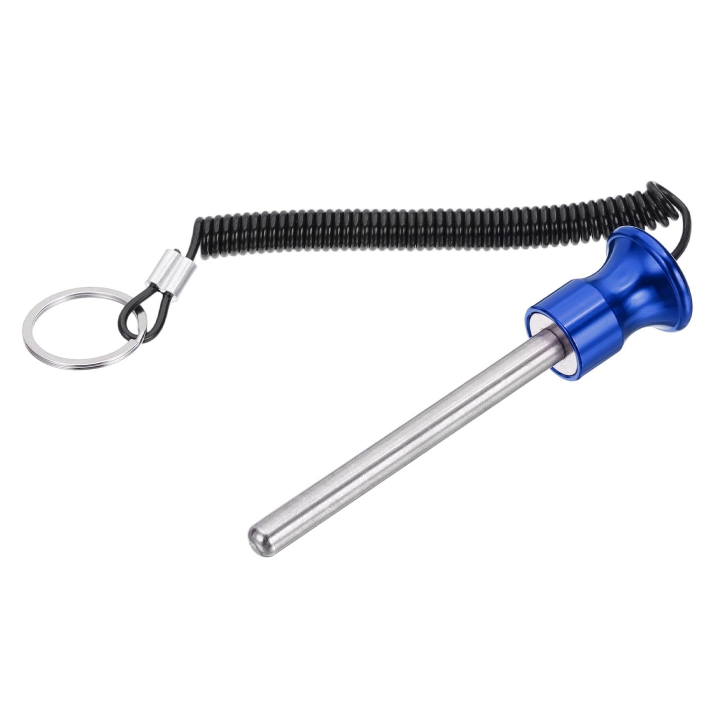 PATIKIL Weight Stack Pin, 3/8" Dia Magnetic Gym Selector Pin 4-1/8" Length Universal Weight Stack Replacement with Pull Rope for Home Commercial Gym Club Blue