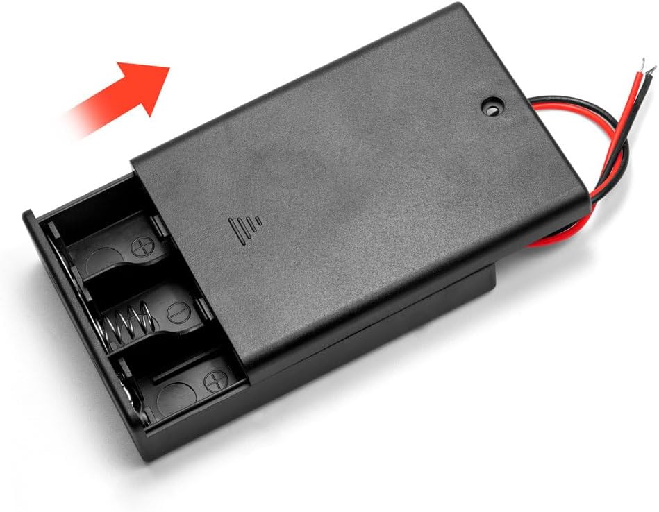 LampVPath (Pack 4 3AA 4.5V 3X 1.5V of Battery Holder with Switch, AA Battery Holder with Leads and Switch