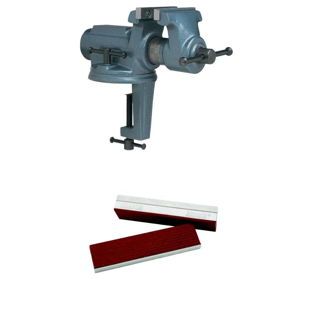 Wilton 63247 Cbv-100, Super-Junior Vise, 4-Inch Jaw Width, 2-1/4-Inch Jaw Opening with F-4, Fiber Face Jaw Cap, 4" Jaw Width