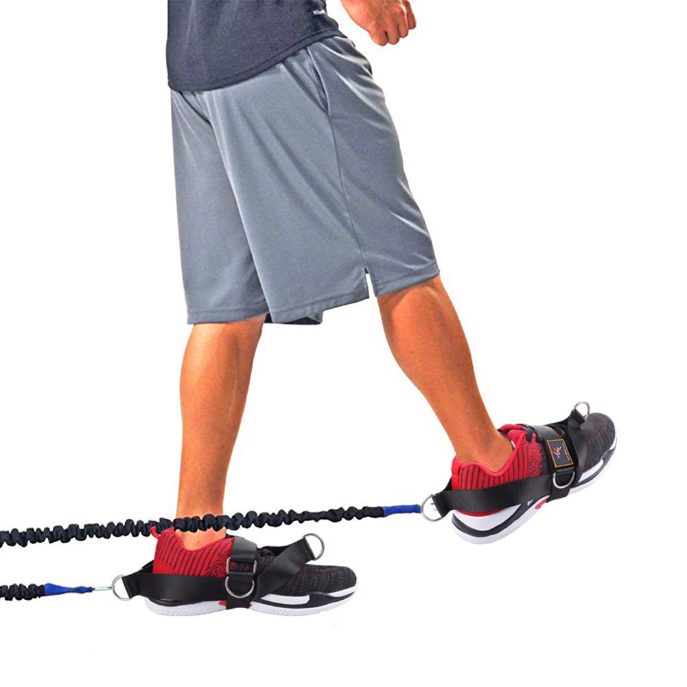 MOOCY 2 Pack Foot Strap for Cable Machine Fitness Attachment Ankle Straps Glute Kickback Leg Exercise for Cable Machines Shoe Cover Pull Belt-4 Ring