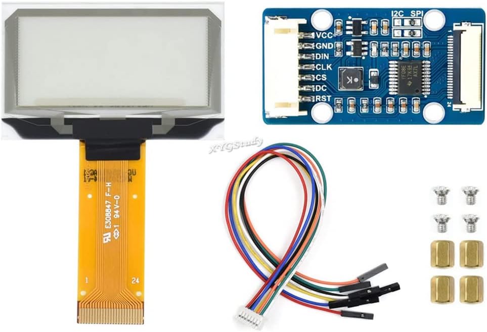 XYGStudy 1.51inch 12864 SPI/I2C 4 3 STM32 Transparent OLED Light Blue Color Display Module Interfaces for Raspberry Pi