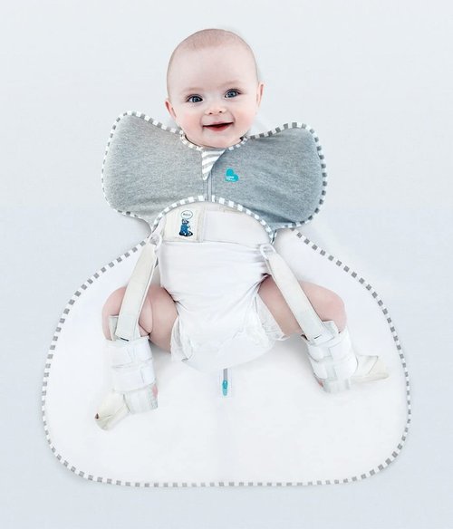 Love to Dream Swaddle UP Transition Bag Warm - Patented Zip-Off Wings, Gently Help Baby Safely Transition from Being Swaddled to Arms Free - Medium 13-19 lbs, White