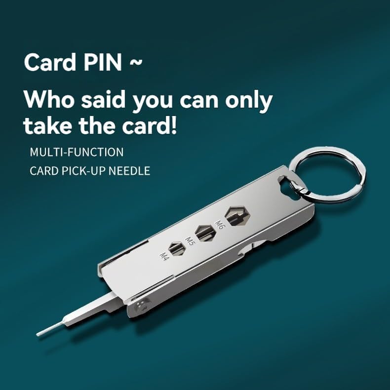 Accessories7 in1 Multi-Function Mobile Phone SIM Card Removal Tool, Portable Key ChainCell Phone SIM Card Tools