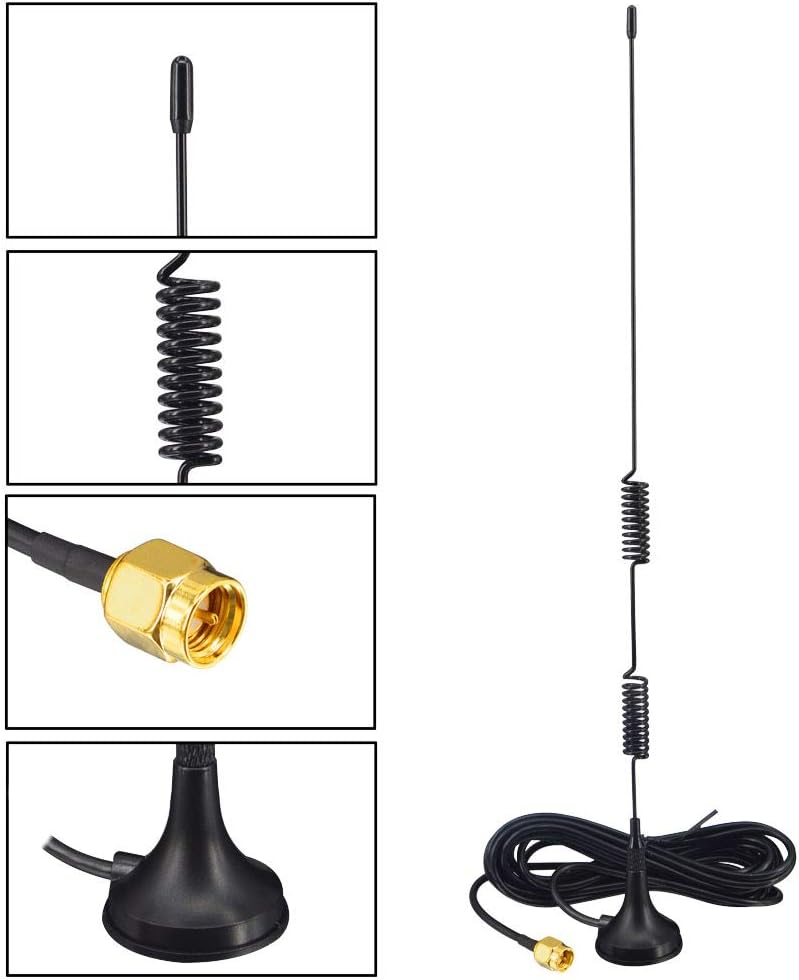 Kaunosta 900-1800MHz/Compatible 978MHz&1090MHz, Receiver/6DBi 1.5M ADS-B SDR Radio Antenna with for SDR, FPV, Ham Radio