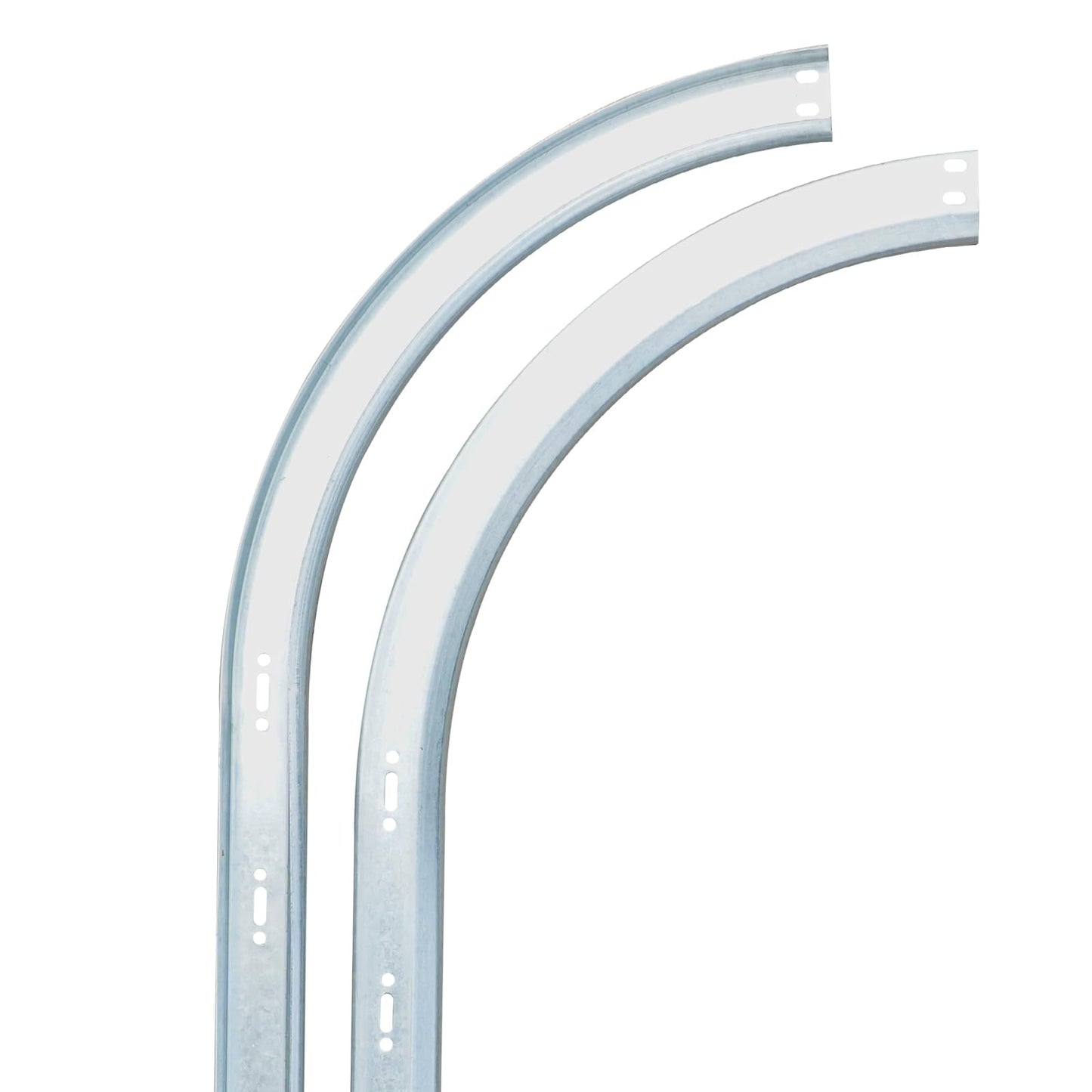 GLIMOVA w/12 Radius Garage Door Track for 7' Door | Total Length 8.5FT Garage Curved Track | Suits 2" Pulley | 1.5mm 20 Gauge Steel | Pair