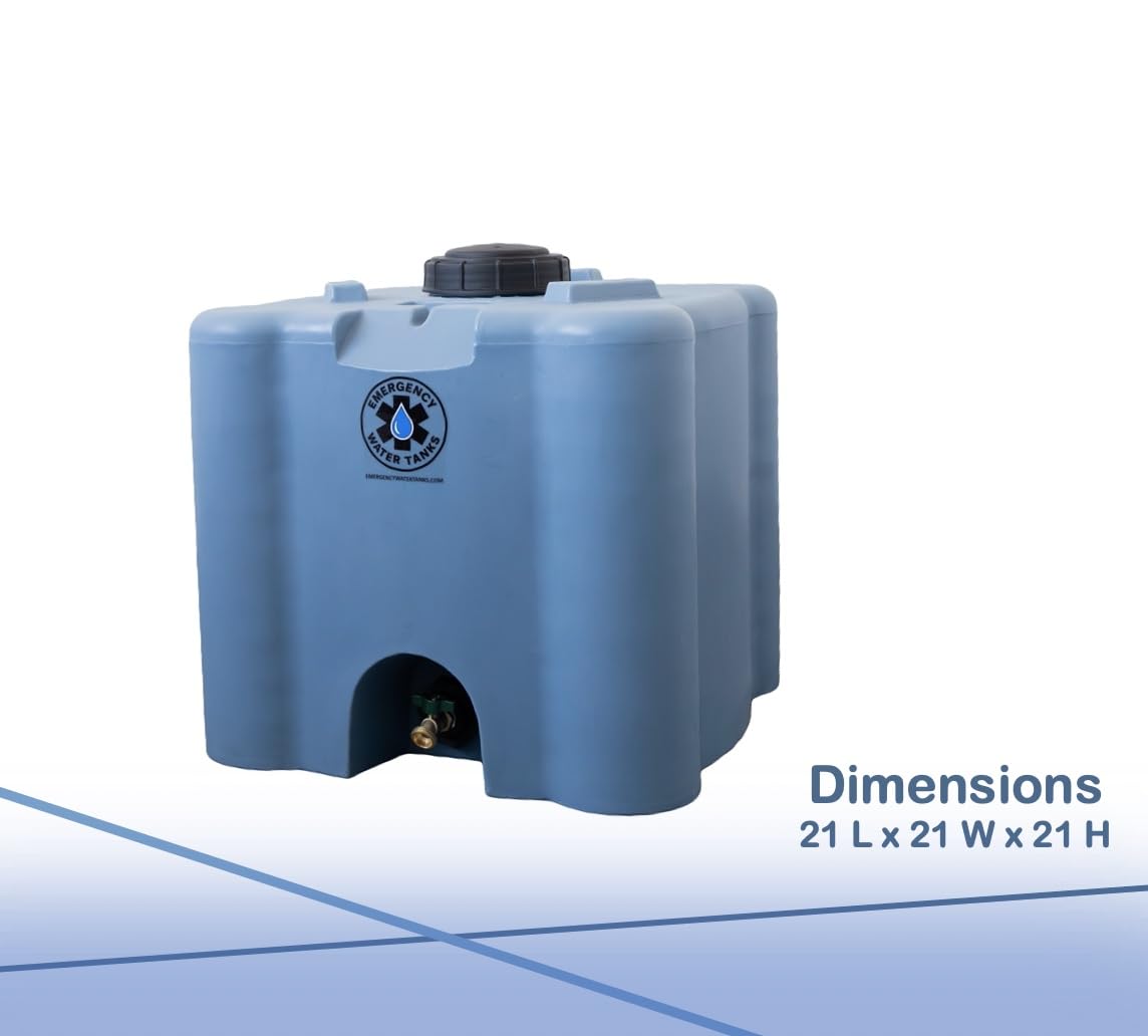 30 Gallon Stackable Emergency Water Storage Tank – Heavy-Duty Water Barrel for Long-Term Drinking Water or Preparedness