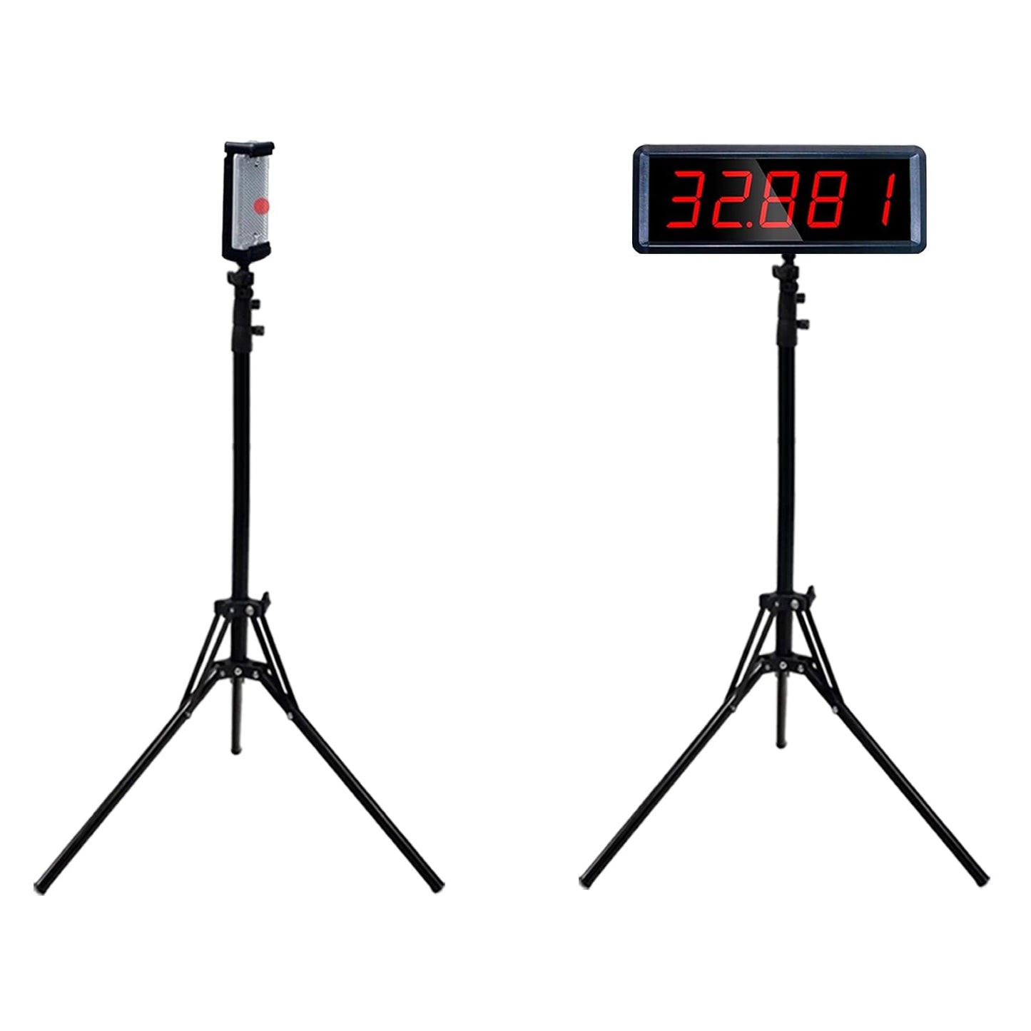 Ousmile Wireless Laser Timer for Sprints, Laser Sprint Timer System for Track 40 60 Yard Dash, Race Clock Stopwatch for Running Speed Tranning(1 Set, High Stand)