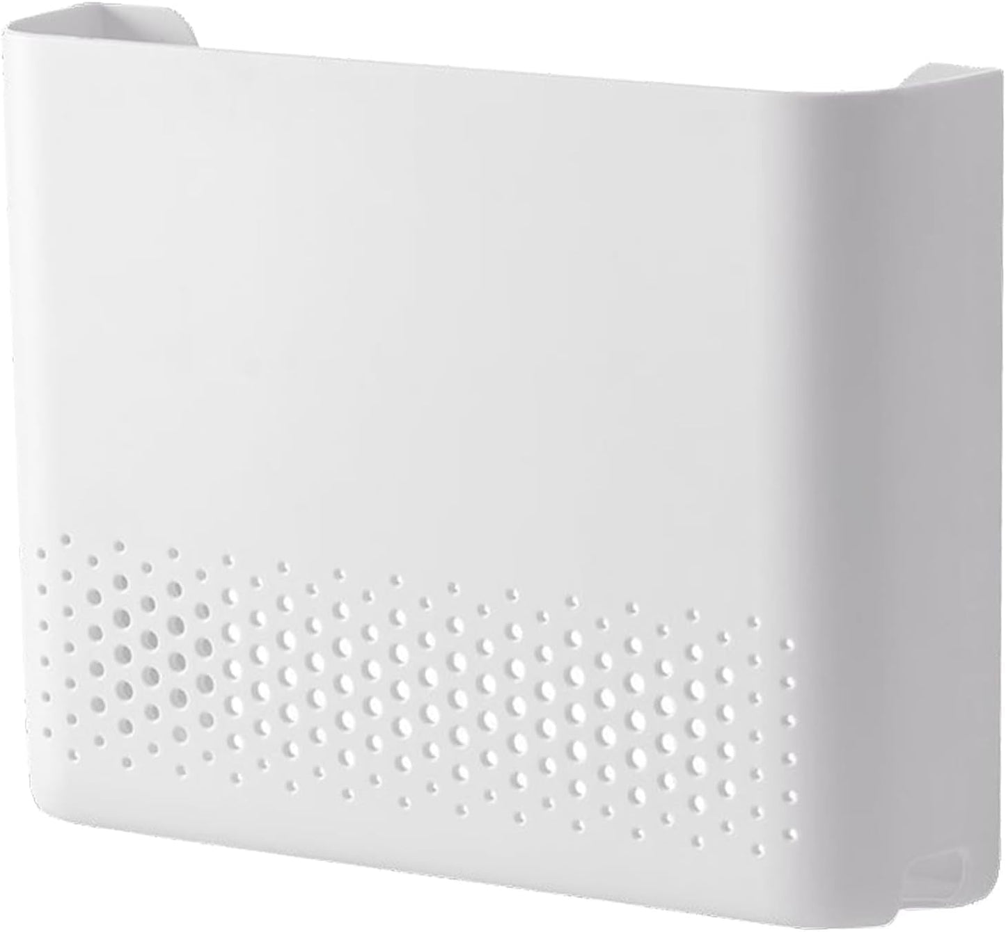 Generic 10x7x2 Inch Wall Mounted WiFi Router Storage Box, White ABS Router Organizer with Ventilation Holes, Cable