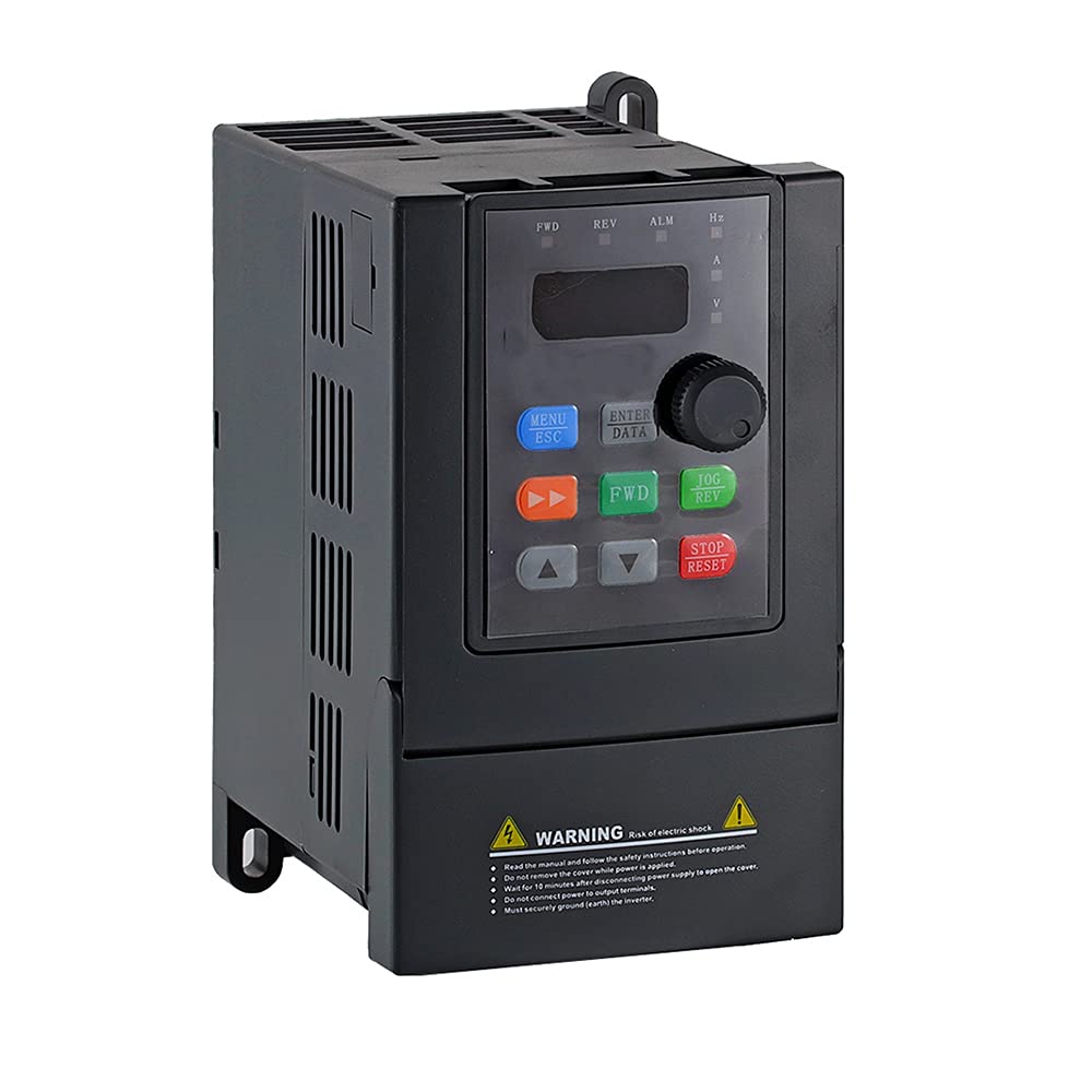 ATO 1hp VFD, VFD 220V Input 220V 3 Phase Output, 220-240V Single Phase to 3 Phase VFD Variable Frequency Drive for 3-Phase AC Motor Speed Controls(1hp 0.75kW 4.7A)