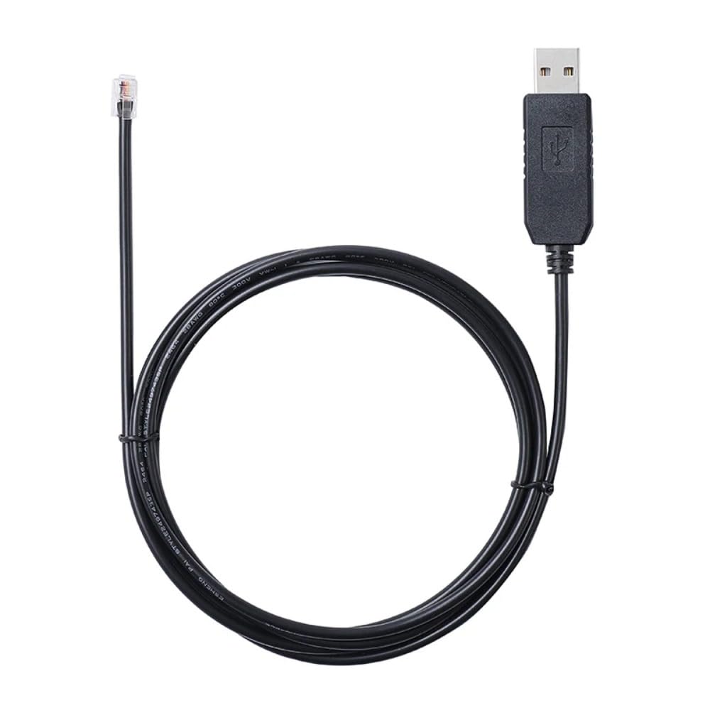 Cutesliving RS232 RJ9 4P4C PL2303GT Chipset Control(Black,10FT) USB Serial to Update Firmware Cable with Prolific