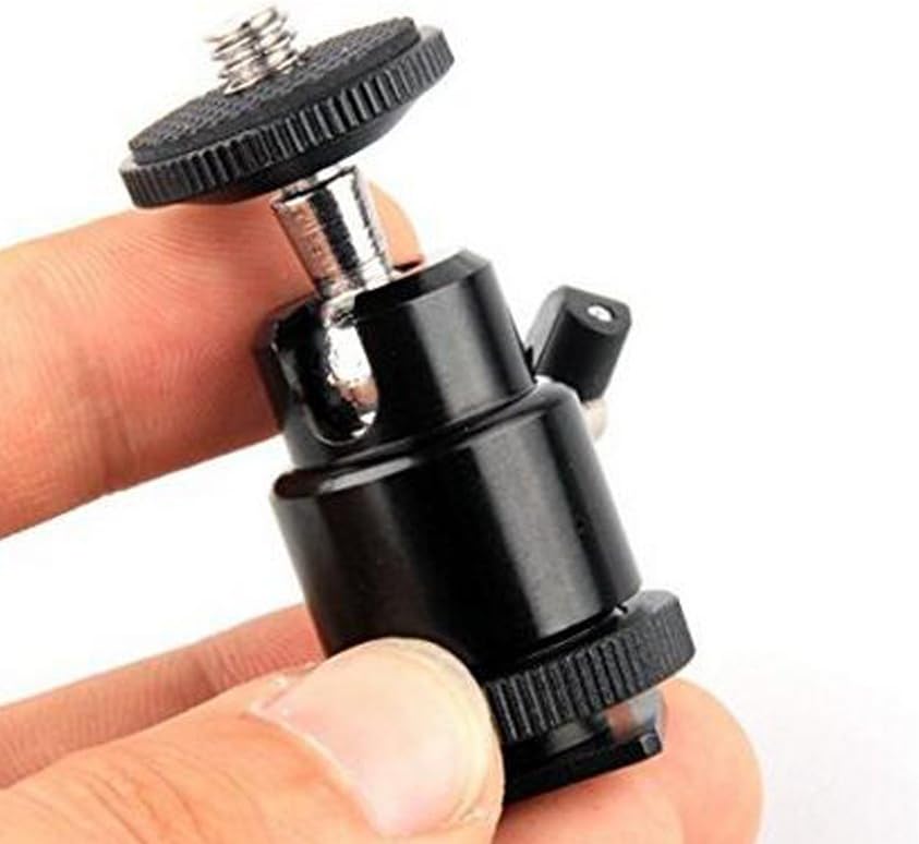 Walway 360 1/4" Hot Shoe Mount Adapter, Degree Screw Swivel Mini Ball Head Cradle Adapter for DSLR