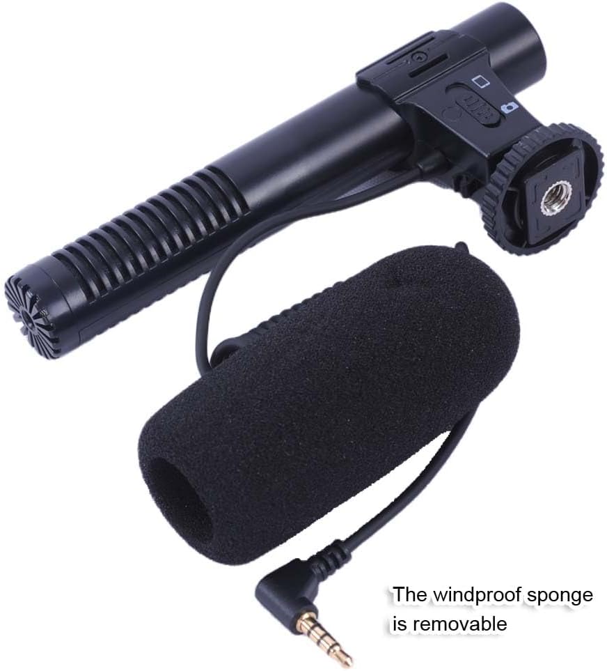 duomianshou 3.5mm DC/DV Dedicated Recording Microphone MIC with Cold Foot & Audio Plug for Digital Camera Video