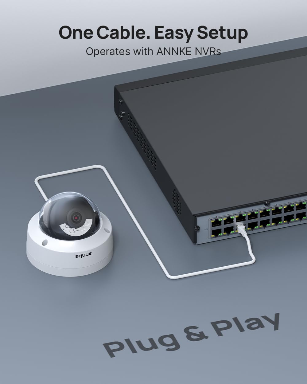 ANNKE 4K 16CH PoE Camera System, H.265+ 12MP NVR, 8X 8MP Wired Dome Security IP Cams, AI Motion Detection, Built-in Mic, 4TB HDD, Spotlight Color Night Vision, Compatible with Alexa, Not PTZ